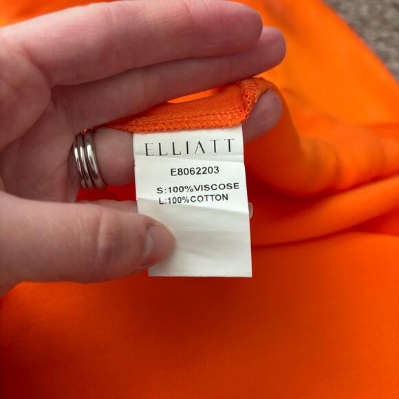 ELIATT Visitant Satin Maxi Dress in Papaya Orange Cut Out Maxi Sz S - Picture 14 of 16